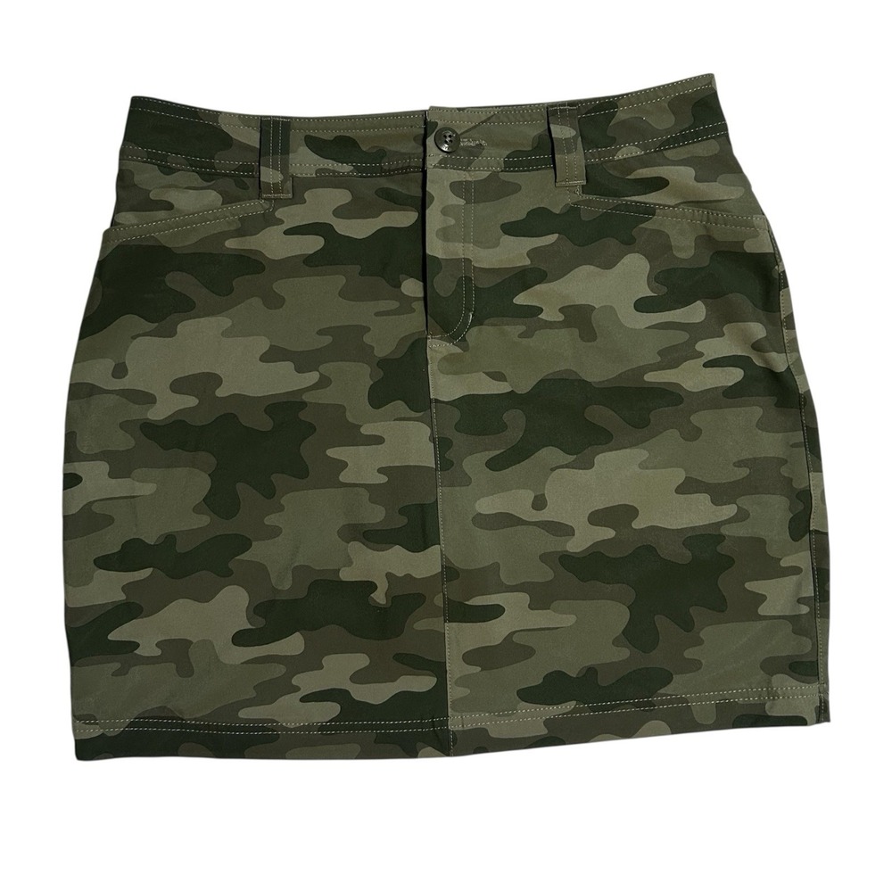 Eddie Bauer Adventurer 2.0 Womens Size 6 Skort Skirt Camouflage Camo stretch EUC